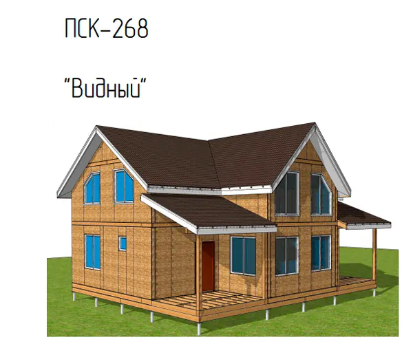 ПРОЕКТ ДОМА ВИДНЫЙ ПСК 268